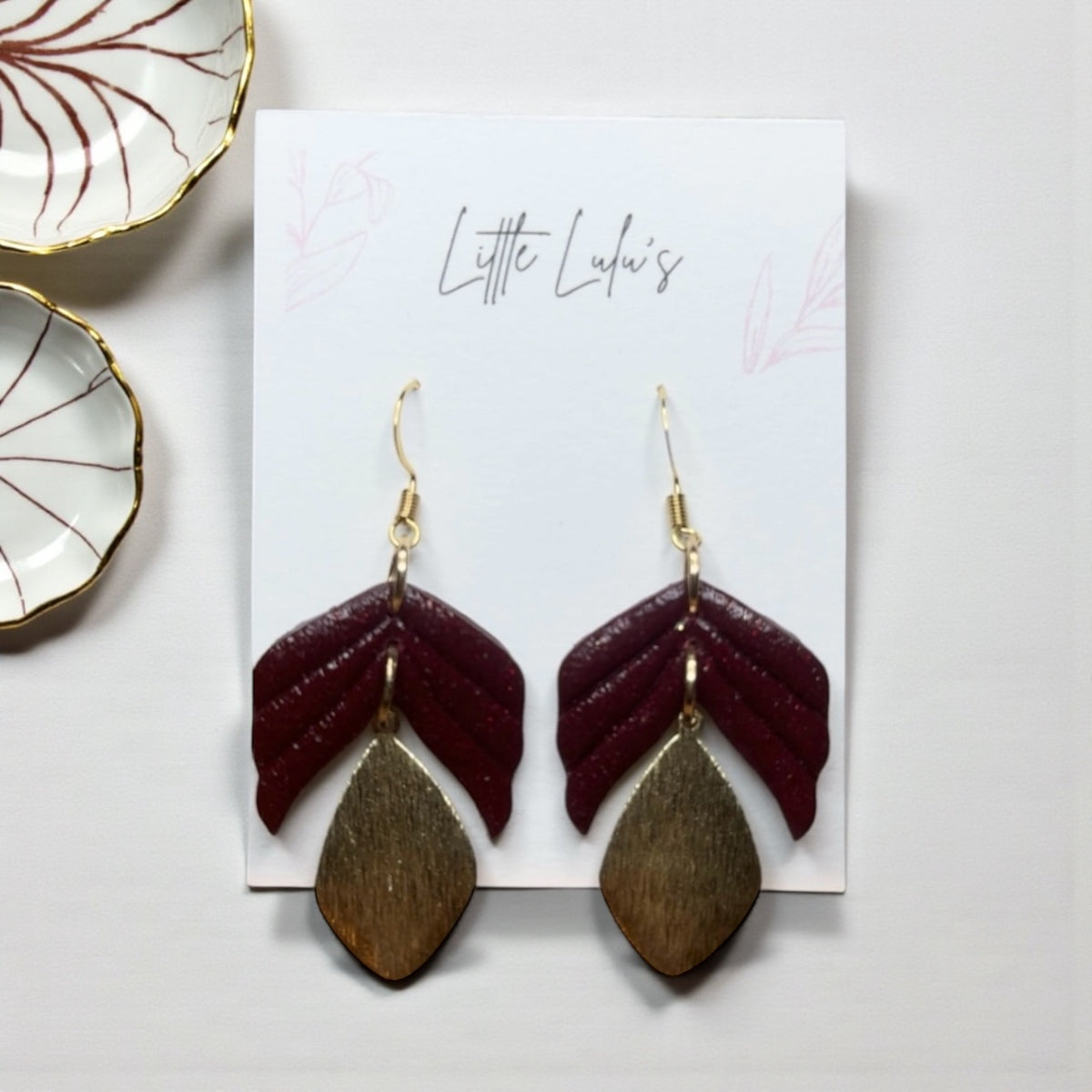 Boho Dangle in Burgundy