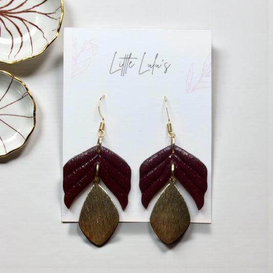 Boho Dangle in Burgundy